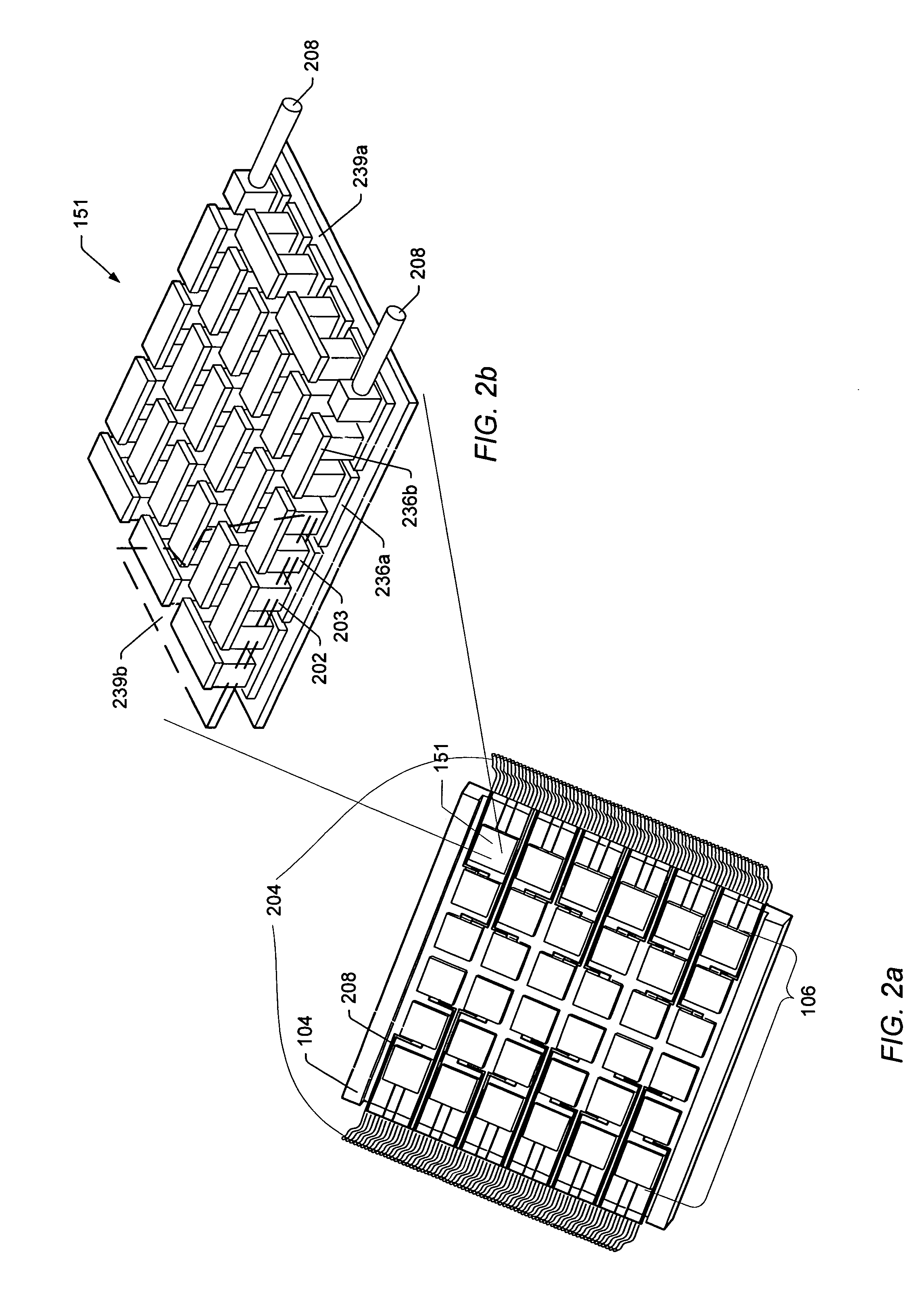 Thermoelectric cooling device arrays