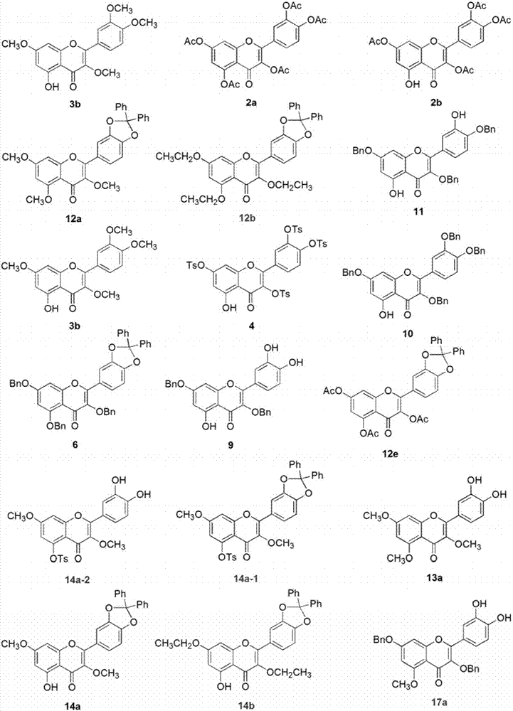 Quercetin derivatives and their preparation methods and applications