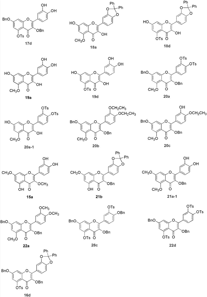 Quercetin derivatives and their preparation methods and applications