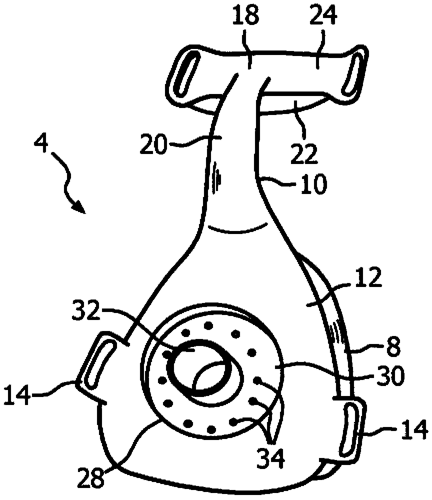 Exhaust gas assembly for a patient interface device