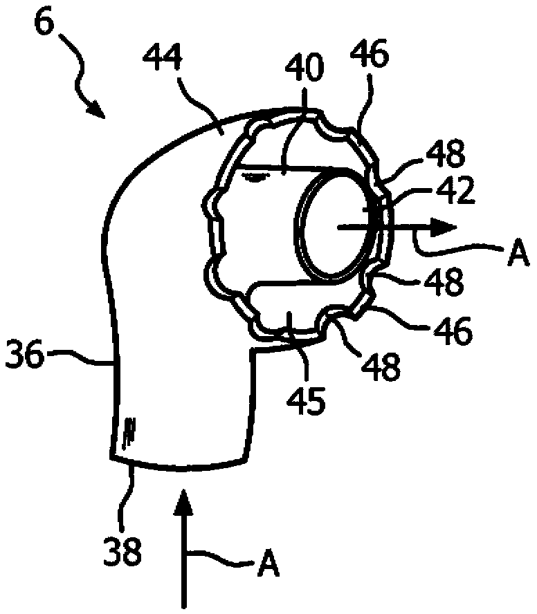 Exhaust gas assembly for a patient interface device