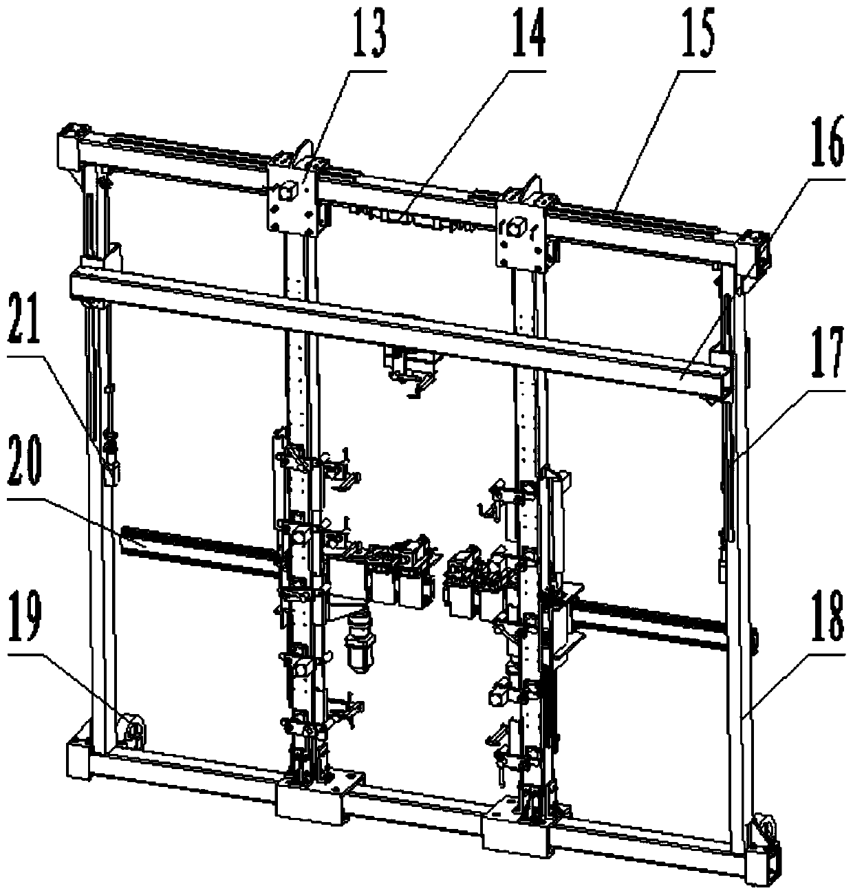 Four-station fireproof door reliability testing machine