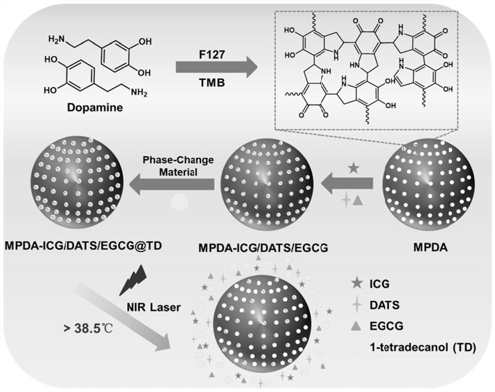 Near-infrared light response nanoparticle and controlled release system