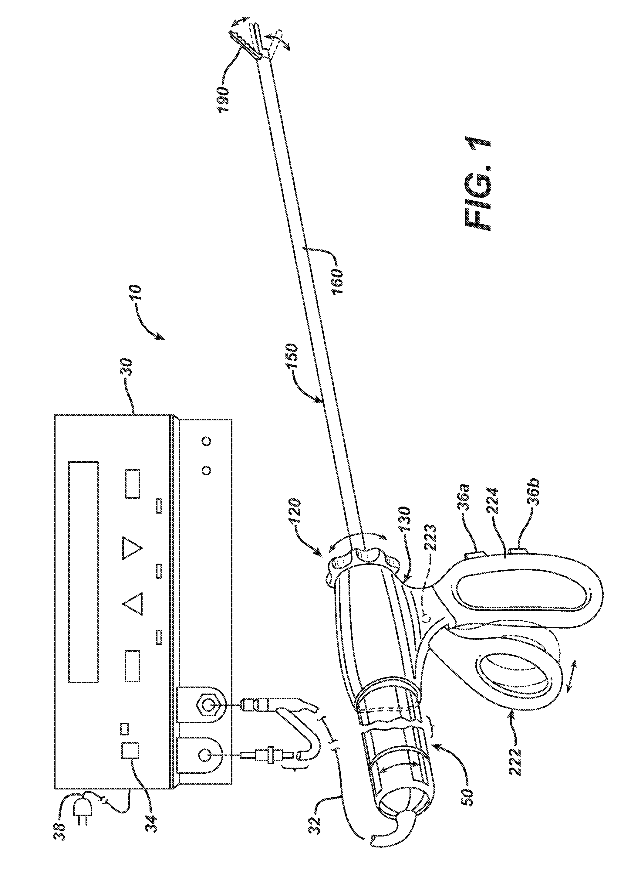 Hand activated ultrasonic instrument