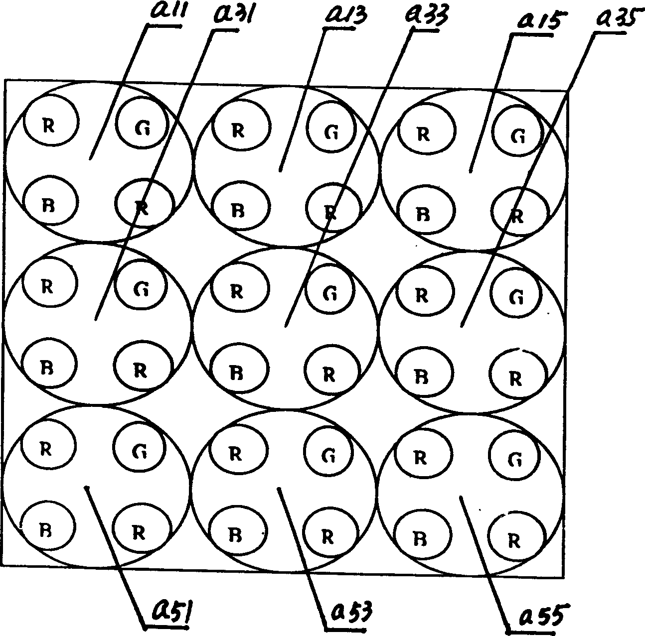 LED display screen matrix shared display method and device thereof