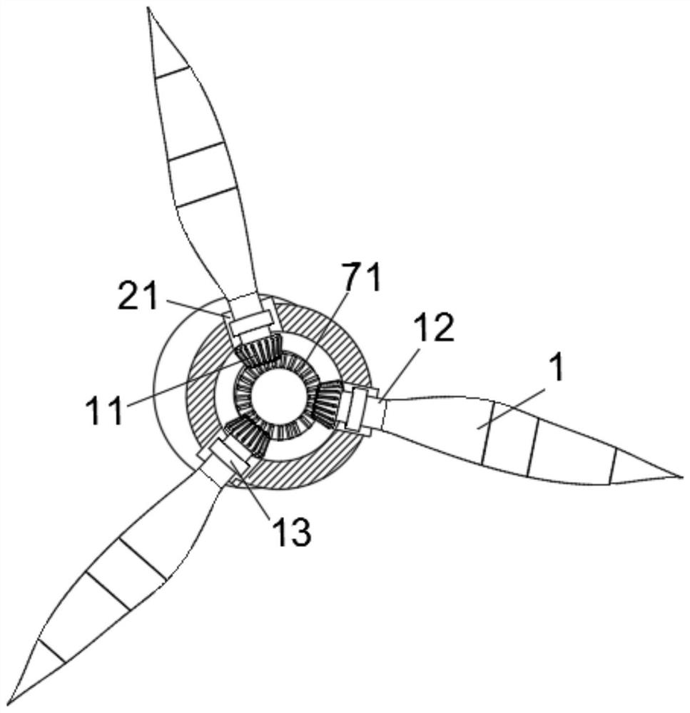 Wind driven generator with wind resistance reducing blades