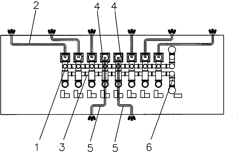 Novel in-parallel compact type distribution scheme of combined electrical apparatuses