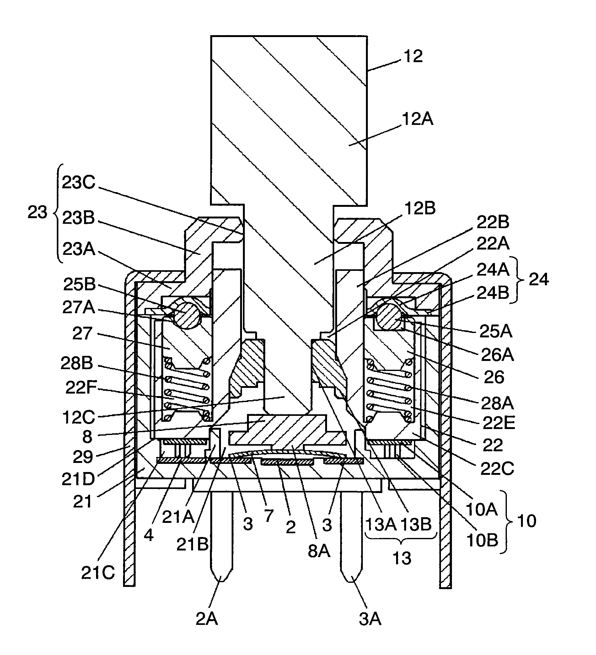 Rotary clicking electronic component