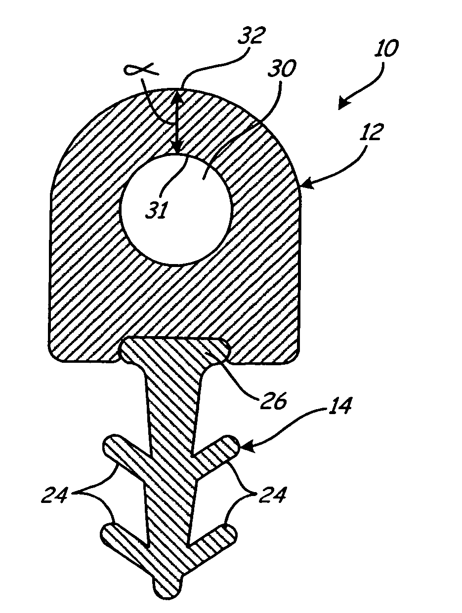 Weather seal construction including a weather-strip