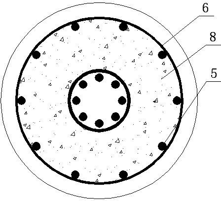 Multidirectional rotation structure node for reinforced concrete column and construction method for multidirectional rotation structure node