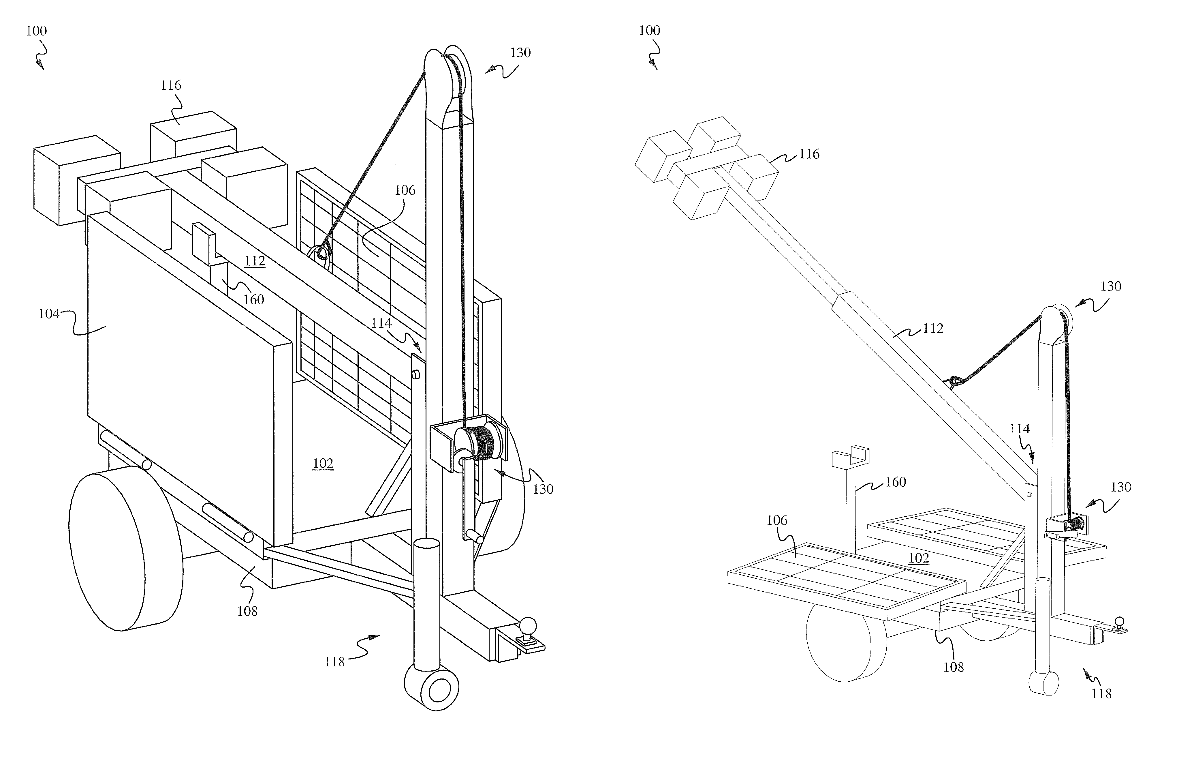 Portable solar light tower