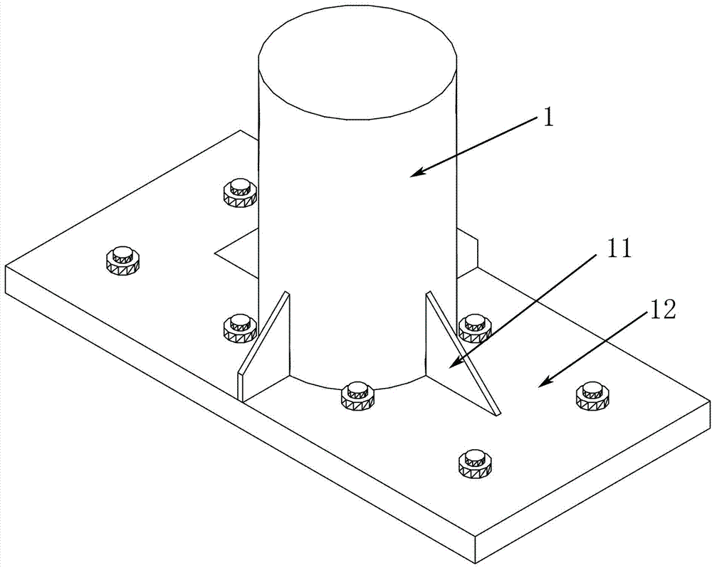 Fixing device outside the net for protective net body, protective net fixed outside the net and application thereof