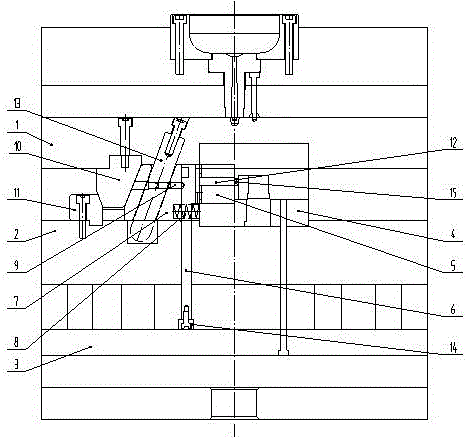 Mold provided with mechanism for directly pushing out slider insert through ejector retainer plate