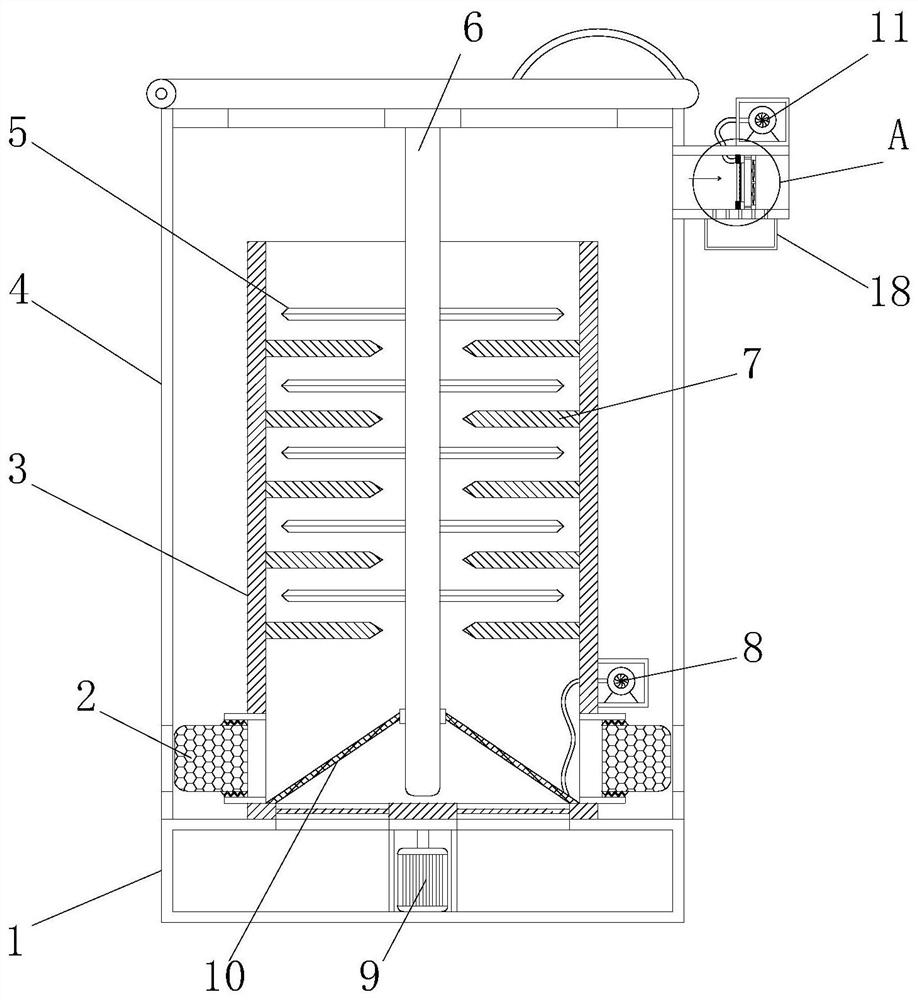 Concrete circulating crushing device