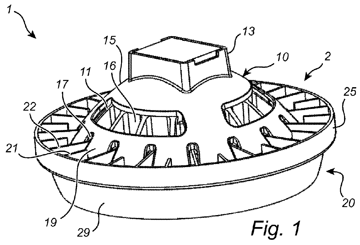 Heat dissipation structure with splitted chimney structure