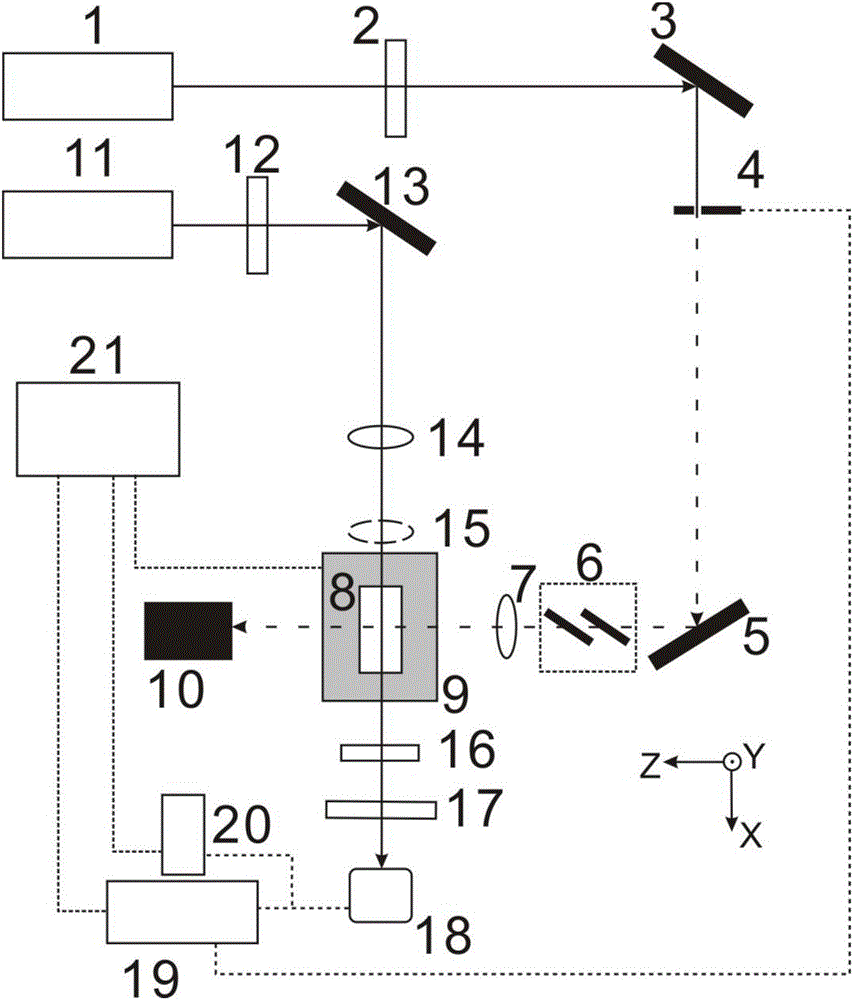 Measurement device and method for three-dimensional photo-thermal absorption of optical material