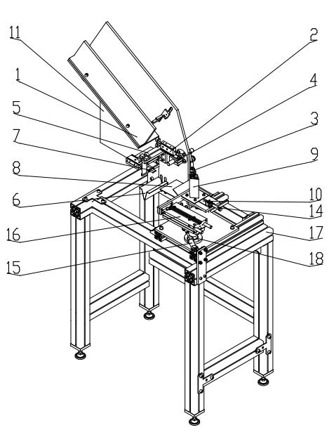 Label pre-folding and hook tying device