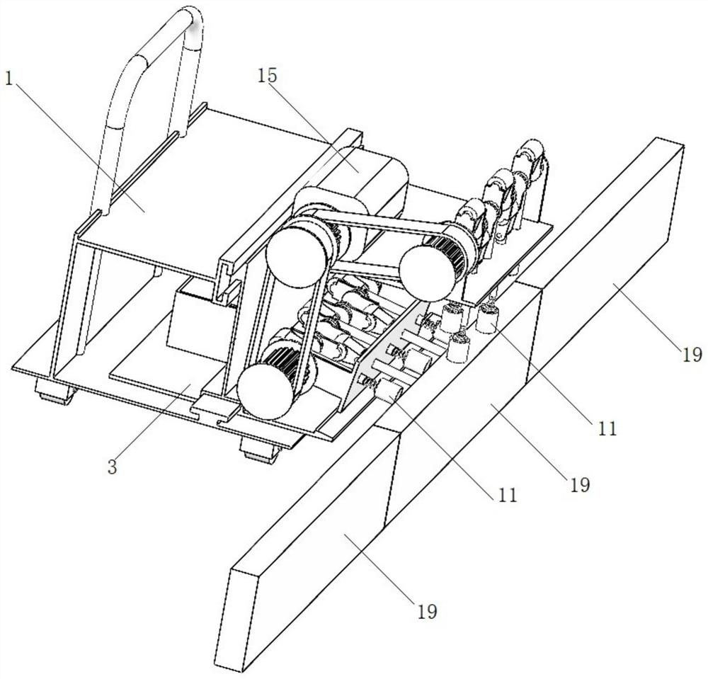 Concrete pouring device for highway construction