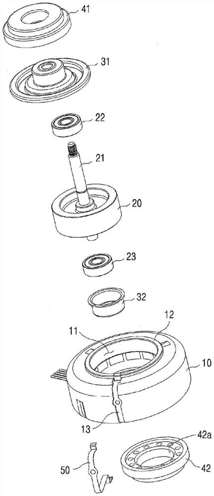 Brushless DC motor with improved ground structure