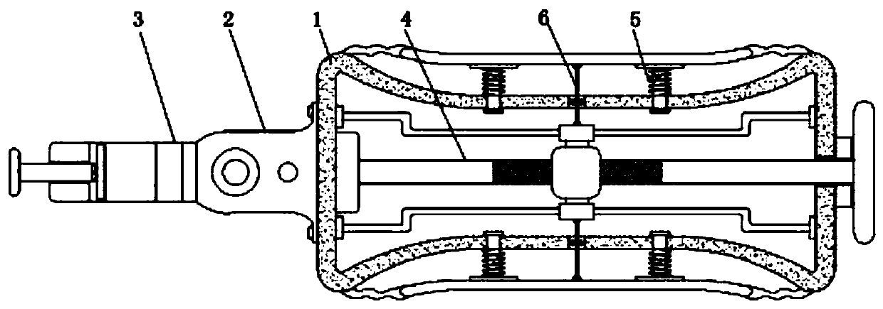 Strength exercise type auxiliary connecting handle for blind crutch and use method of strength exercise type auxiliary connecting handle