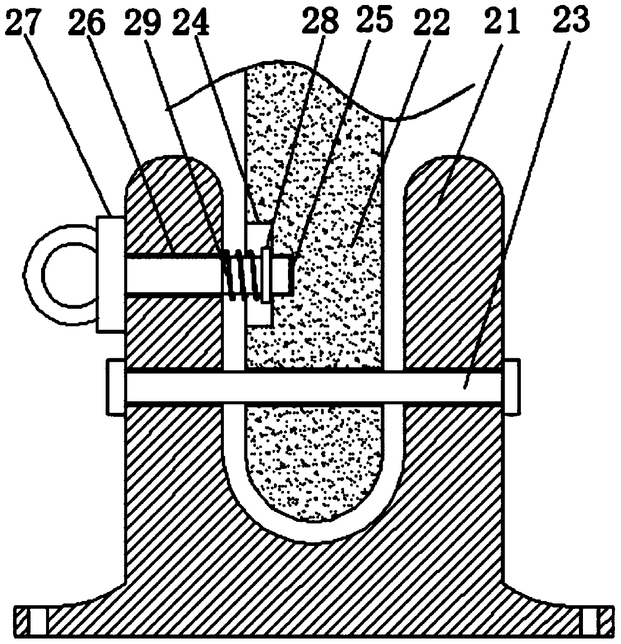 Strength exercise type auxiliary connecting handle for blind crutch and use method of strength exercise type auxiliary connecting handle