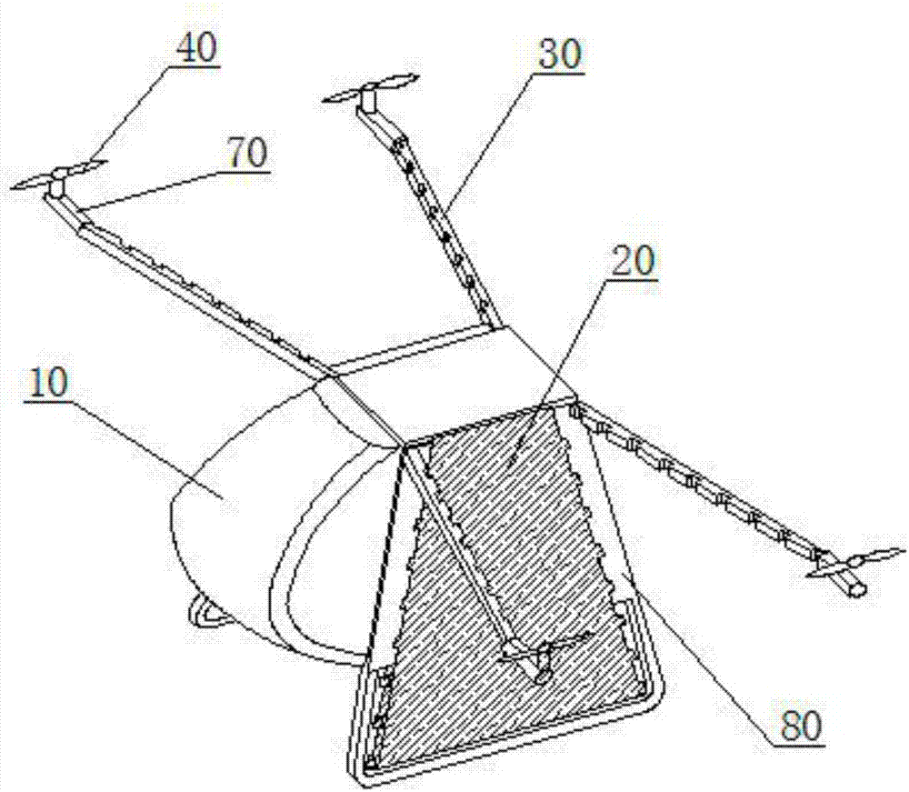 Variable wing four-axis aircraft