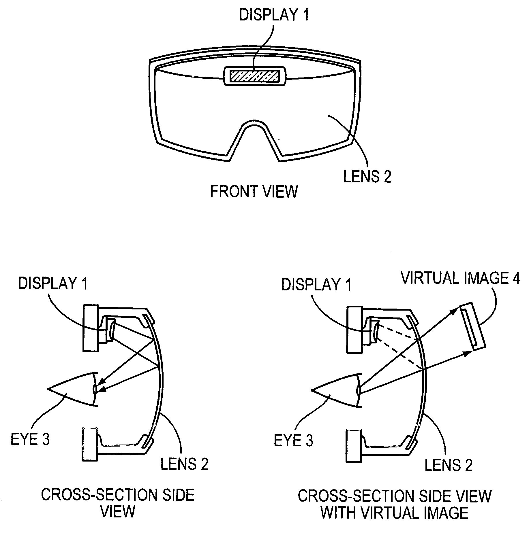 Method and apparatus for displaying images on reflective surfaces