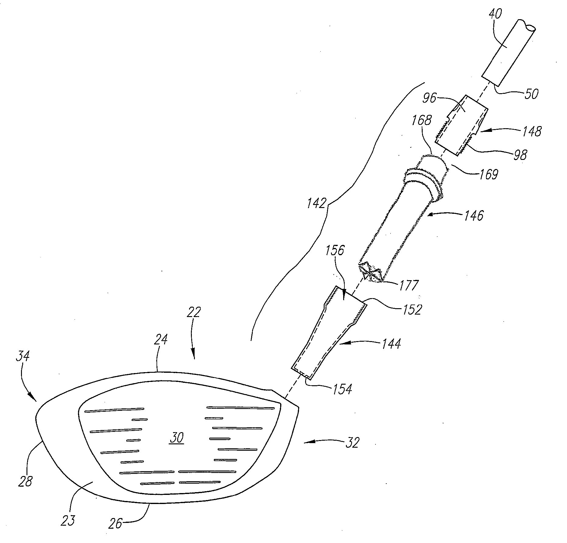 Golf Club with Interchangeable Head-Shaft Connection