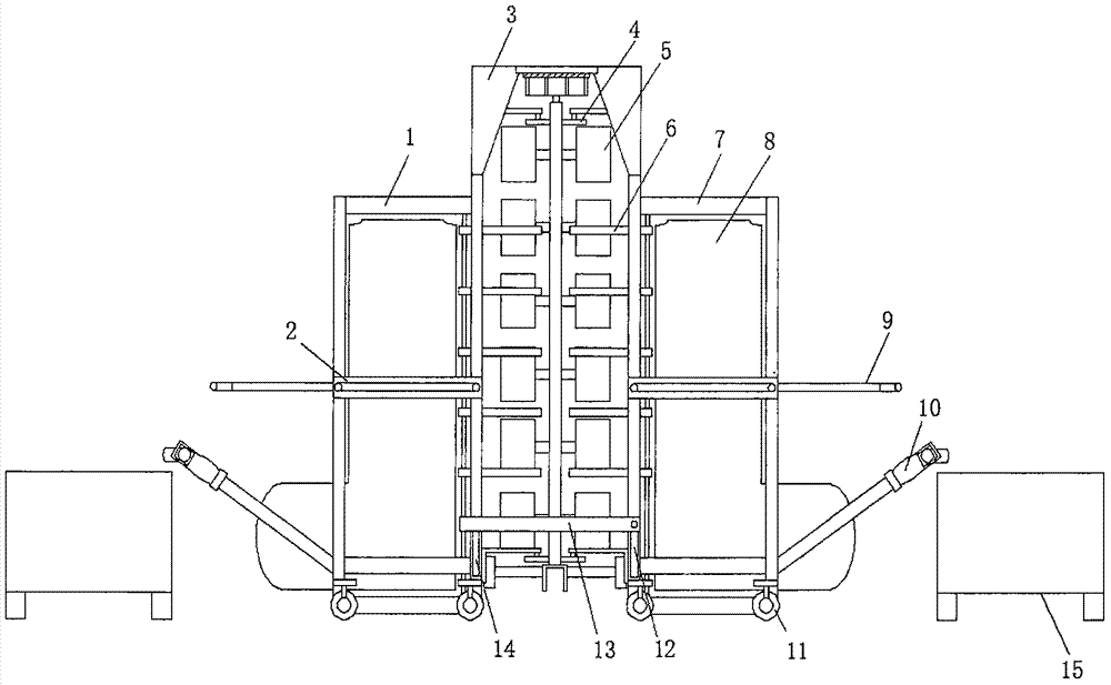 Automatic yarn discharging device of warping machine