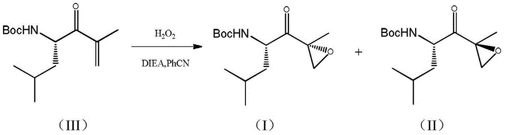 Chiral preparation method of [(1S)-3-methyl-1-[[(2R)-2-methylepoxyethyl]carbonyl]butyl]tert-butyl carbamate