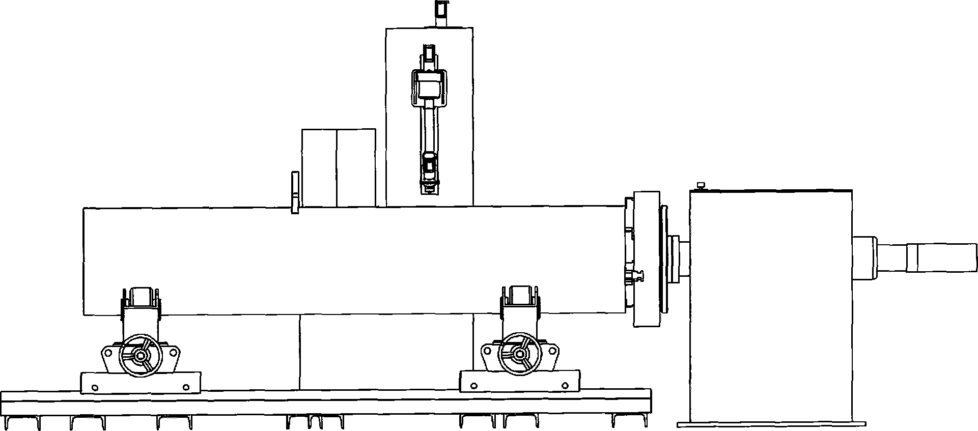 Portable unlimited rotary numerical control beveled opening pipe cutting machine and beveled opening processing method