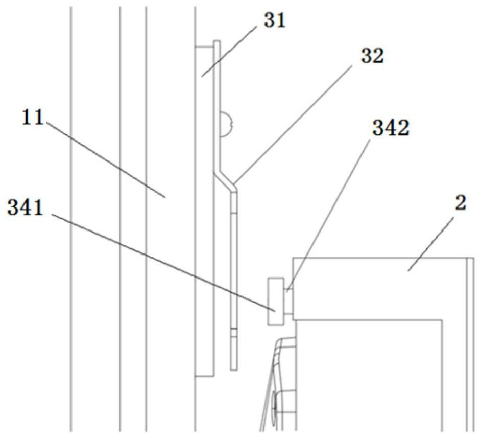 Front maintenance device of LED display box body and assembling method of LED display screen