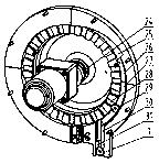 Rotating disc type convexly-welded nut automatic sorting structure