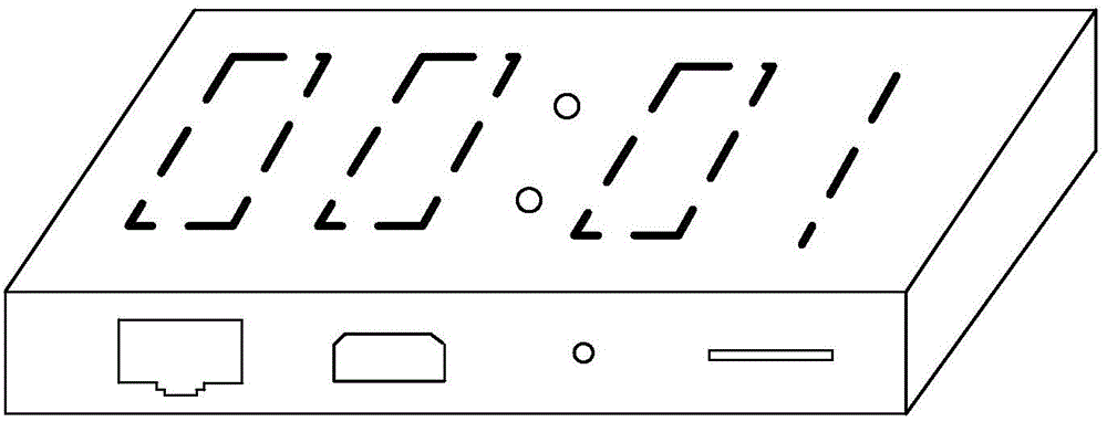 Networking device for network television with time display function