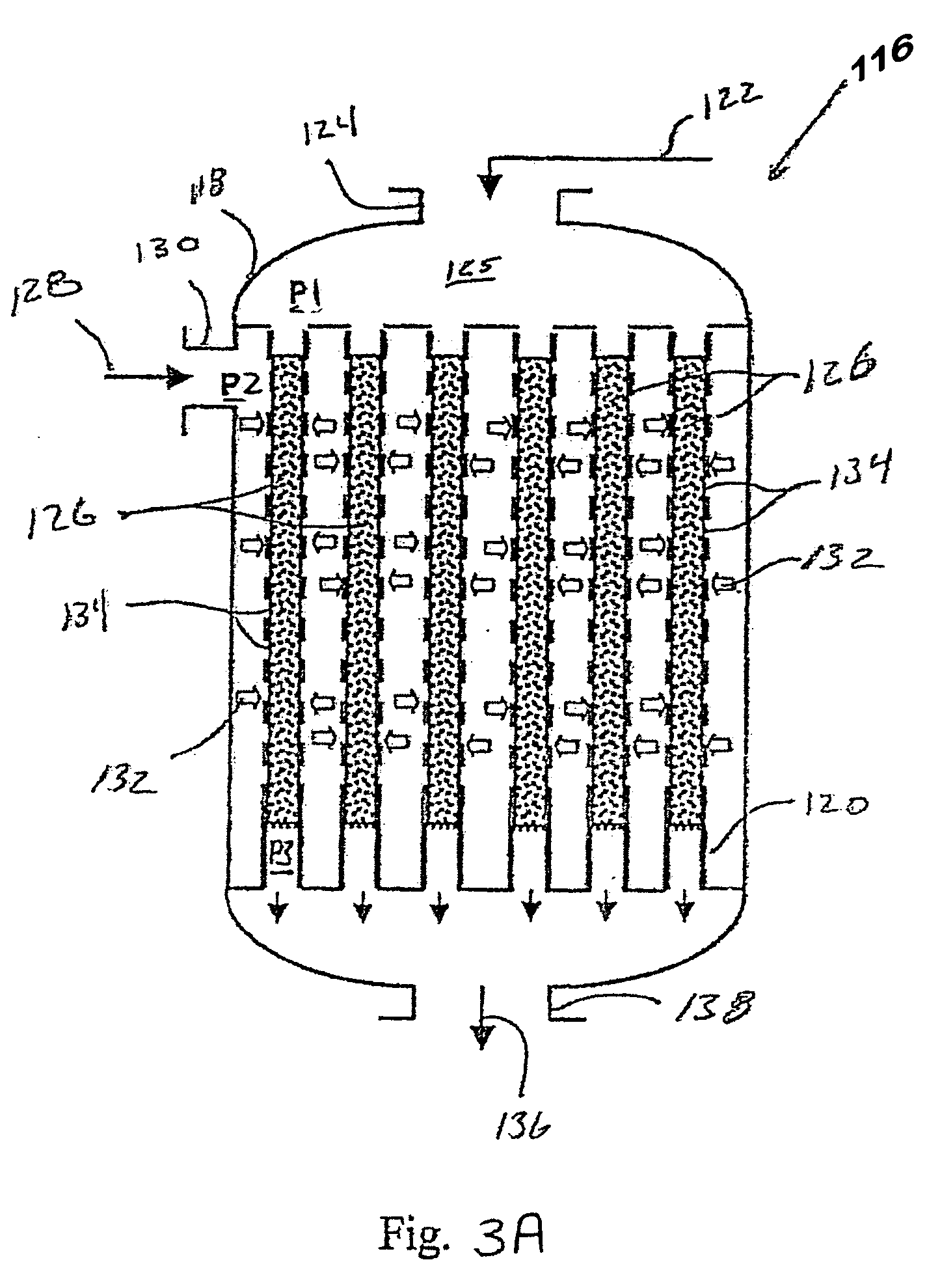 Synthesis gas process comprising partial oxidation using controlled and optimized temperature profile