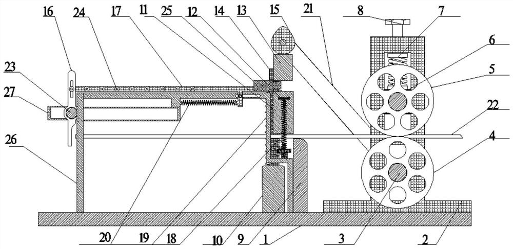 Multi-distance adjustable automatic equidistant cutting mechanism for reinforcing steel bars in construction site