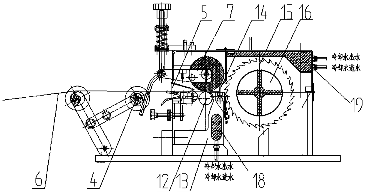 Water-cooled bracing and dicing machine