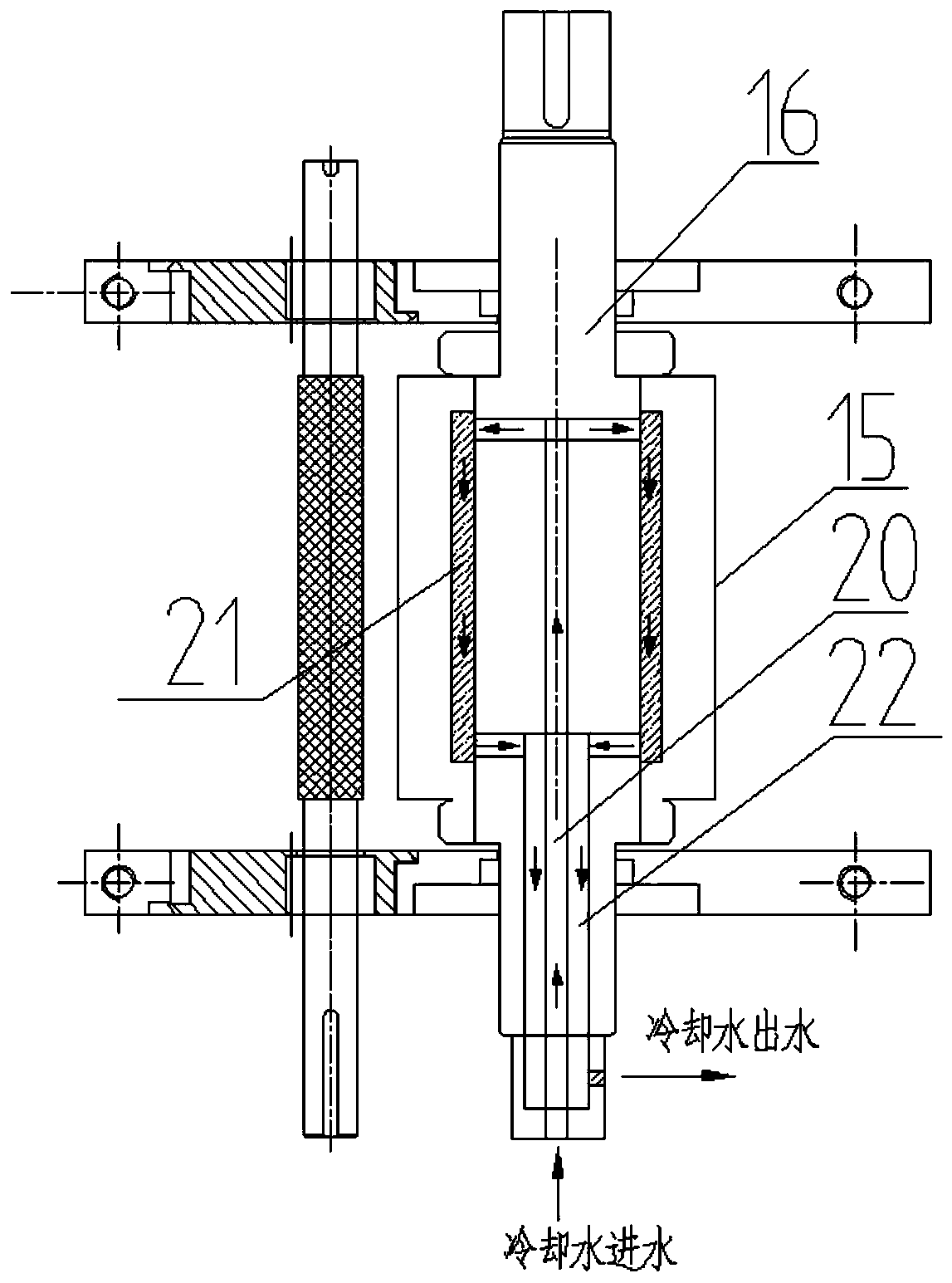 Water-cooled bracing and dicing machine