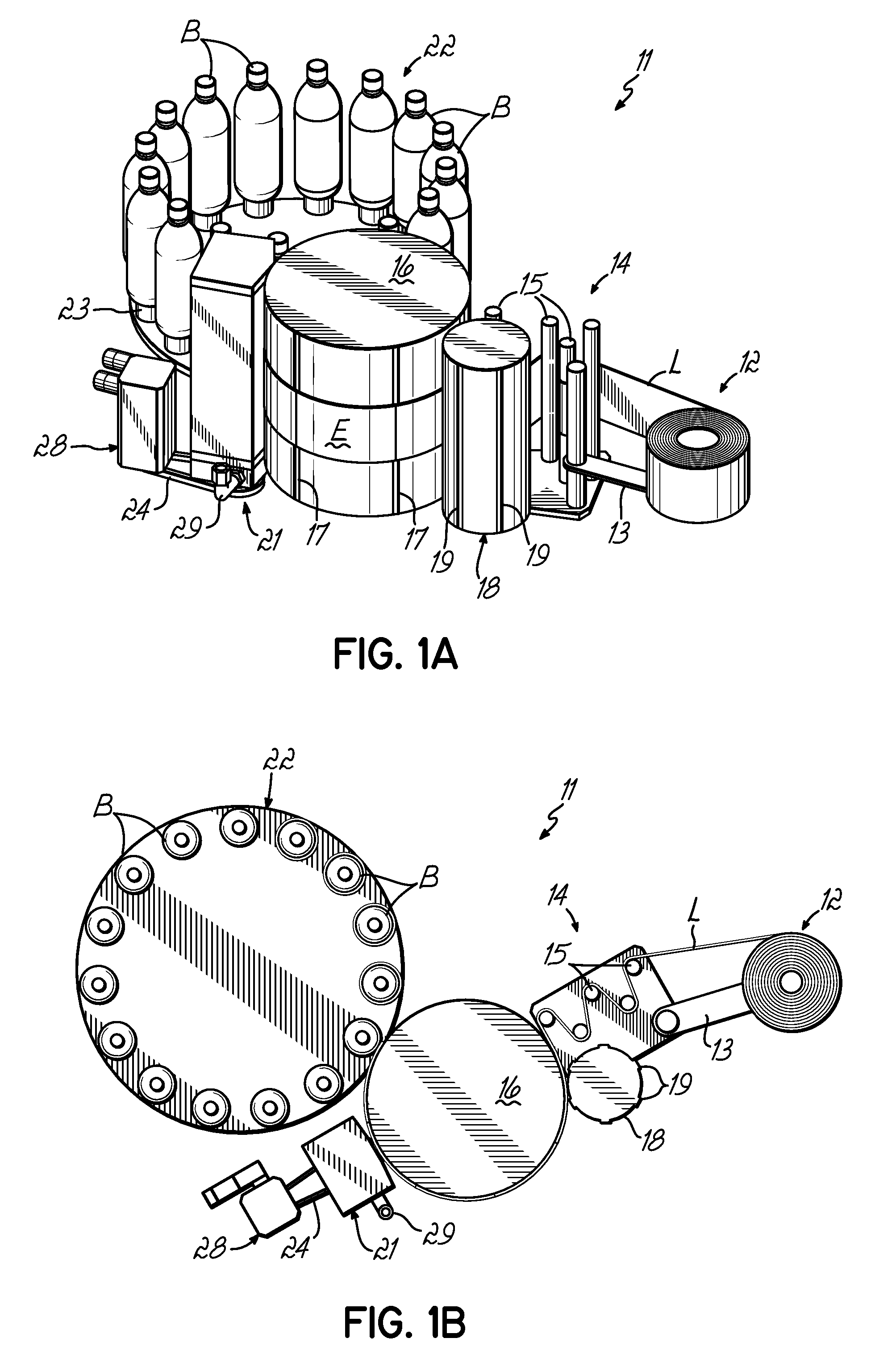 Rotary application head and labelling installation for application of labels