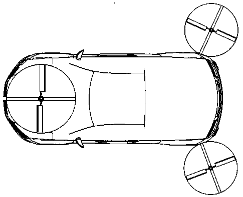 Three-duct vertical take-off and landing flying car