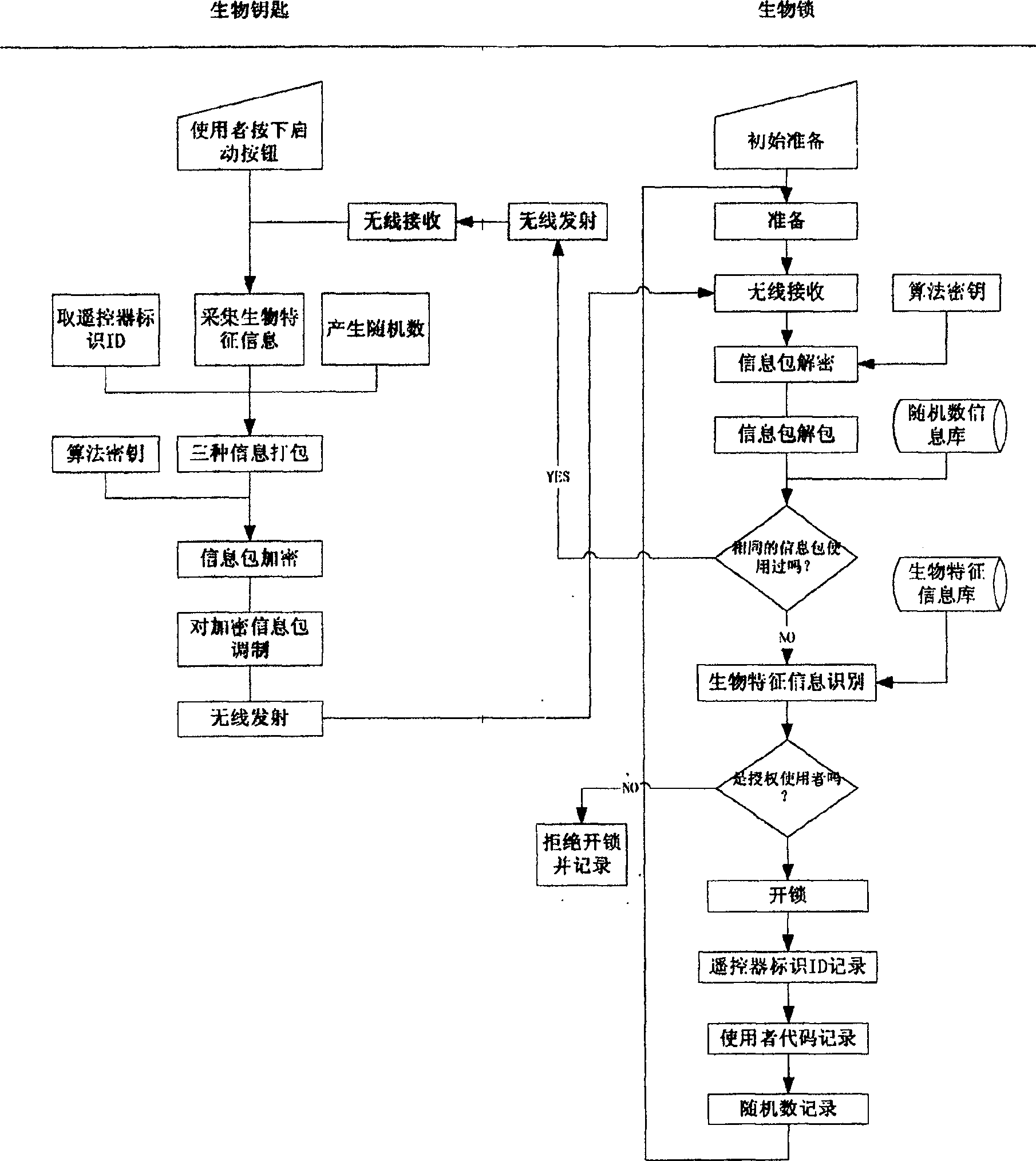 Biological key and biological lock