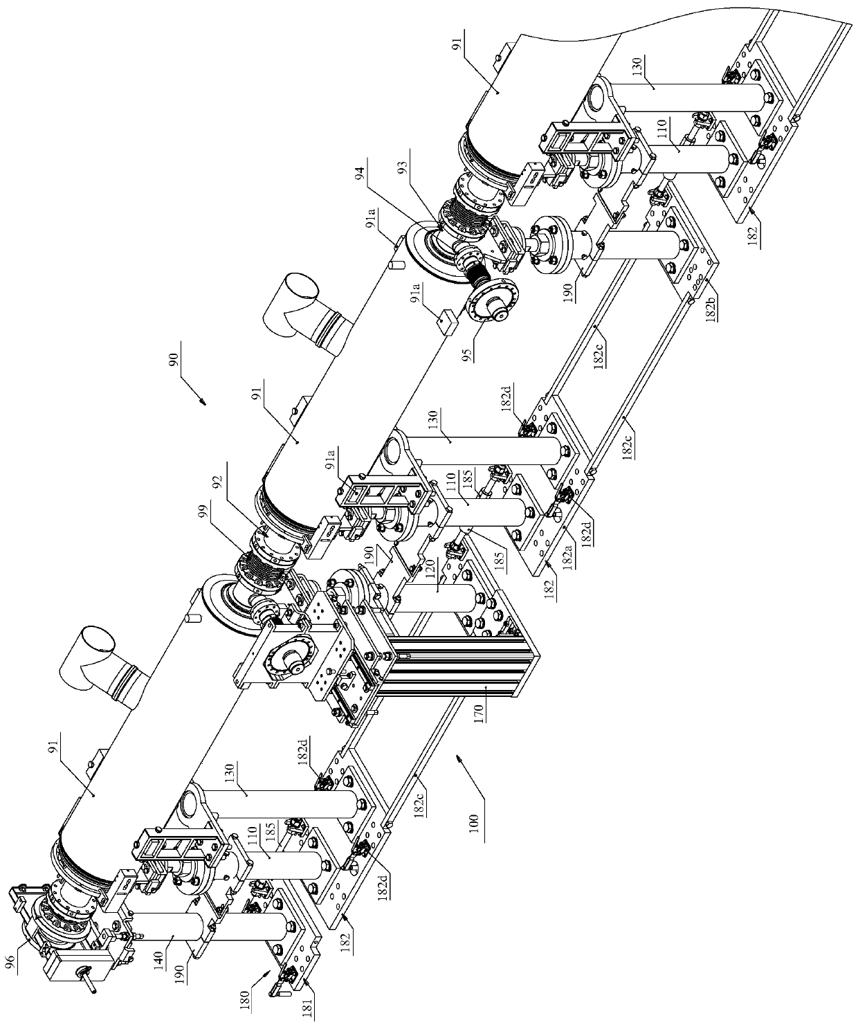 Assembling tool and method for accelerator cavity device of free electron laser device