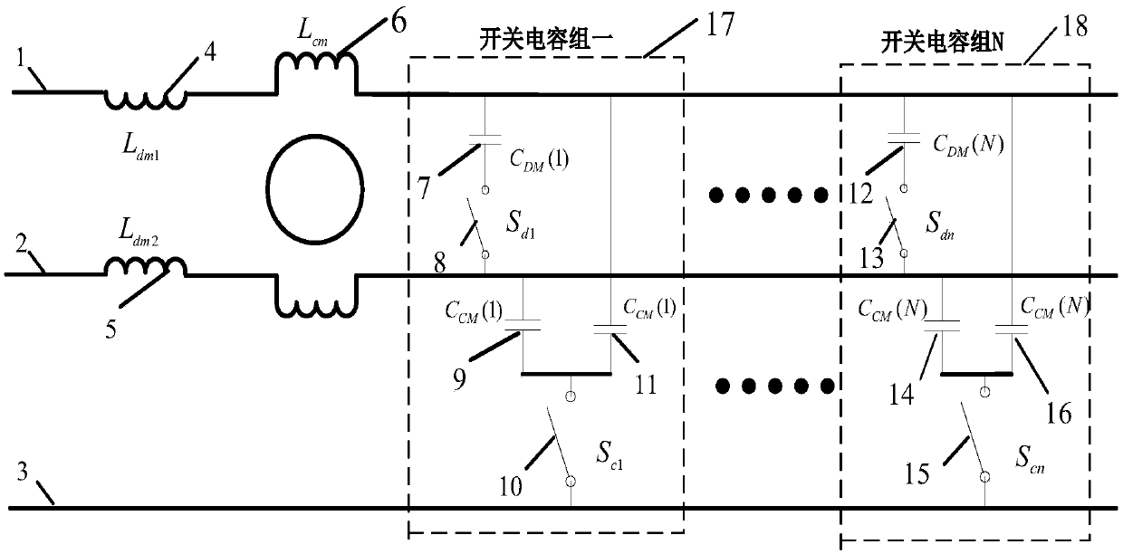 High-speed railway traction system stepped regulation and band suppression EMI filter and design method