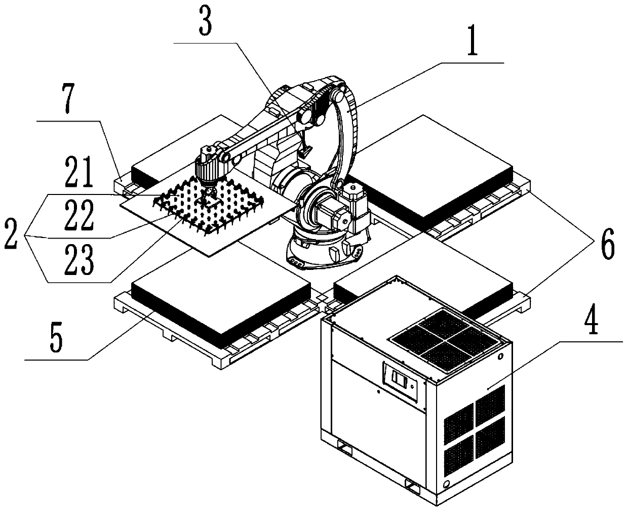 Sorting robot and sorting method for sheet material