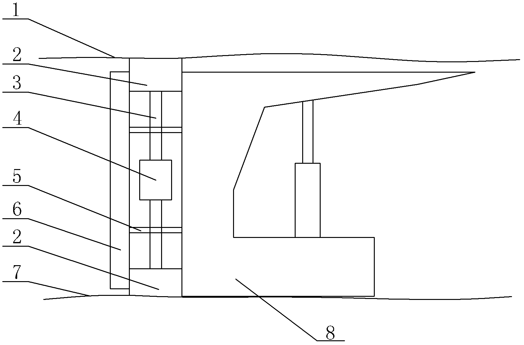 Moveable type mechanical seal filling exploitation bracket