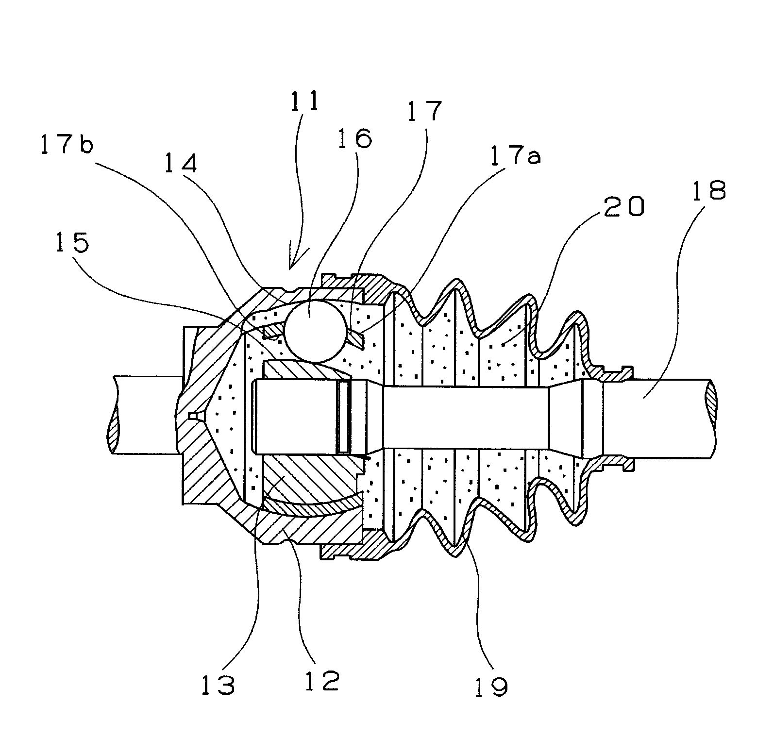 Grease composition, grease-packed bearing, universal joint and linear motion device