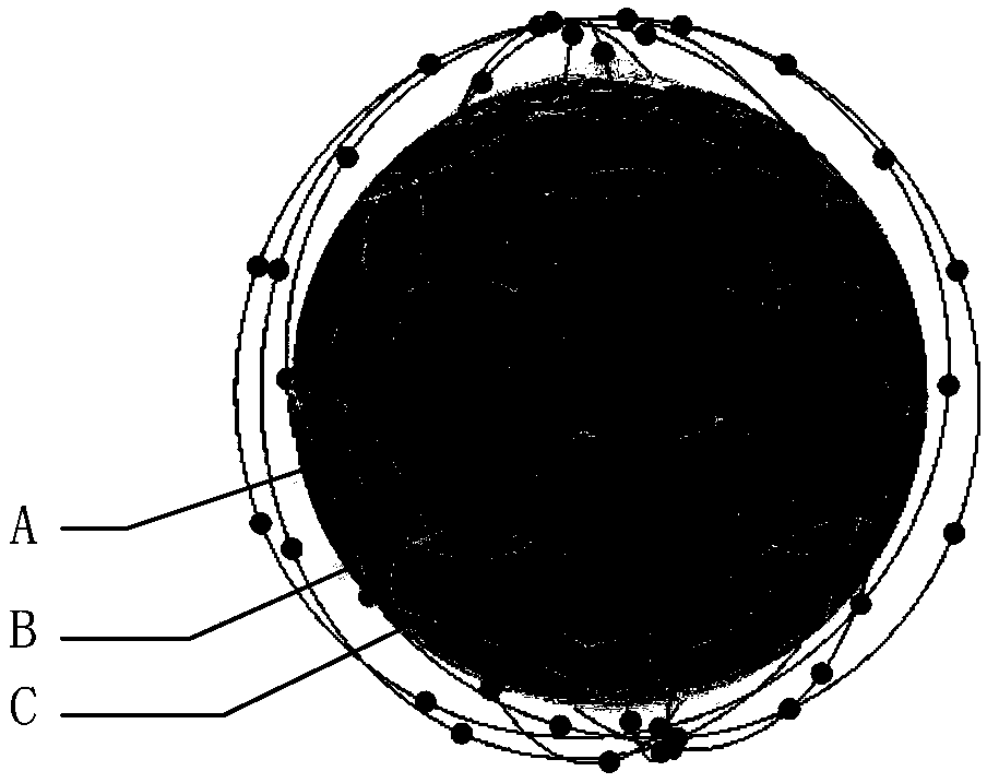 Method for avoiding co-channel interference of polar orbit constellation by using phased array beam reconstruction