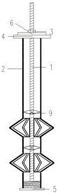 Stress-controller multi-level-open anchor stock and anchor construction method