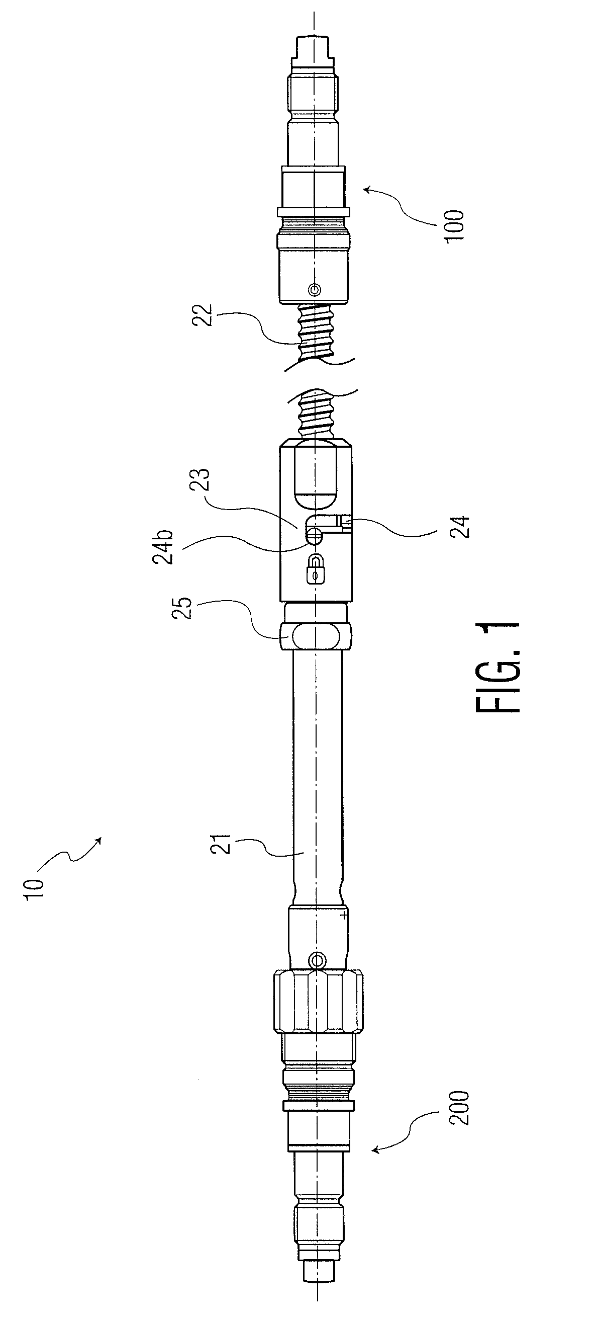 Telescopic strut for an external fixator