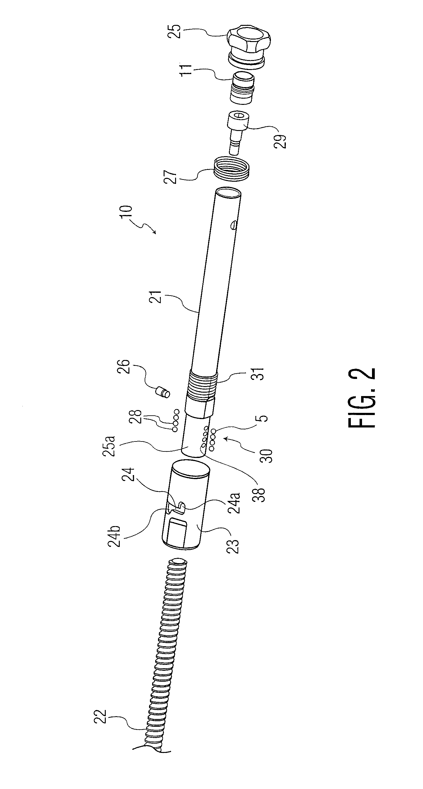 Telescopic strut for an external fixator